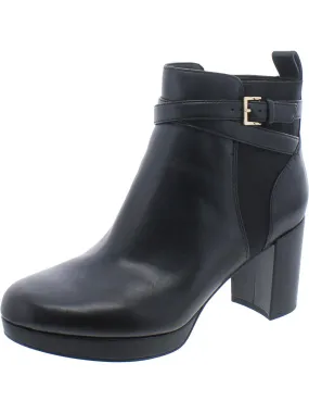 Comfortable Balance Grippy Outsole River Crossing Nella Womens Leather Block Heel Ankle Boots