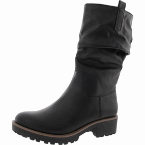 Nelliee Womens Solid Manmade Knee-High Boots Waterproof Outdoor Trek Durable Look