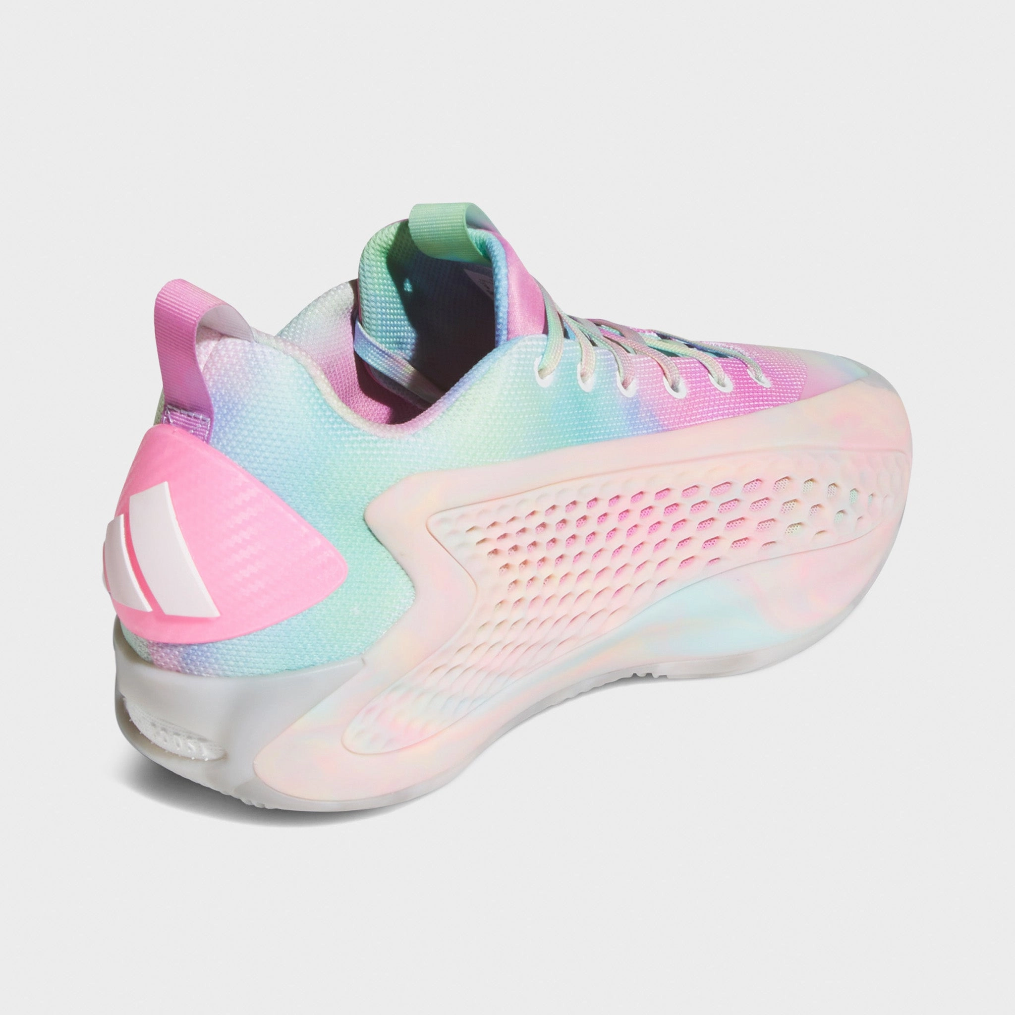 adidas Anthony Edwards 1 Low Cloud White / Acid Orange - Bliss Pink Strap closure