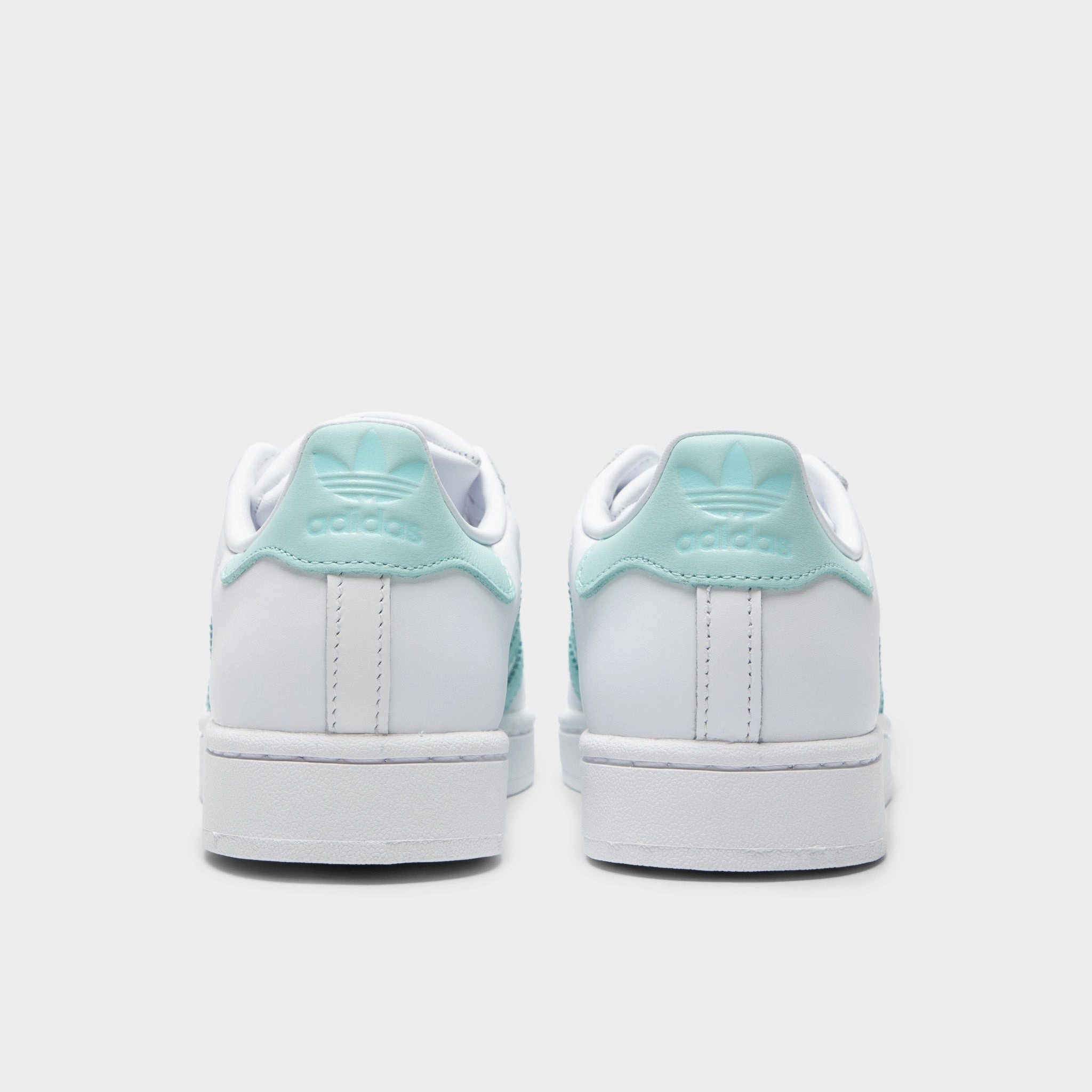 adidas Women's Superstar II White / Semi Flash Aqua - Easy Mint Stylish Look Flex Cushion