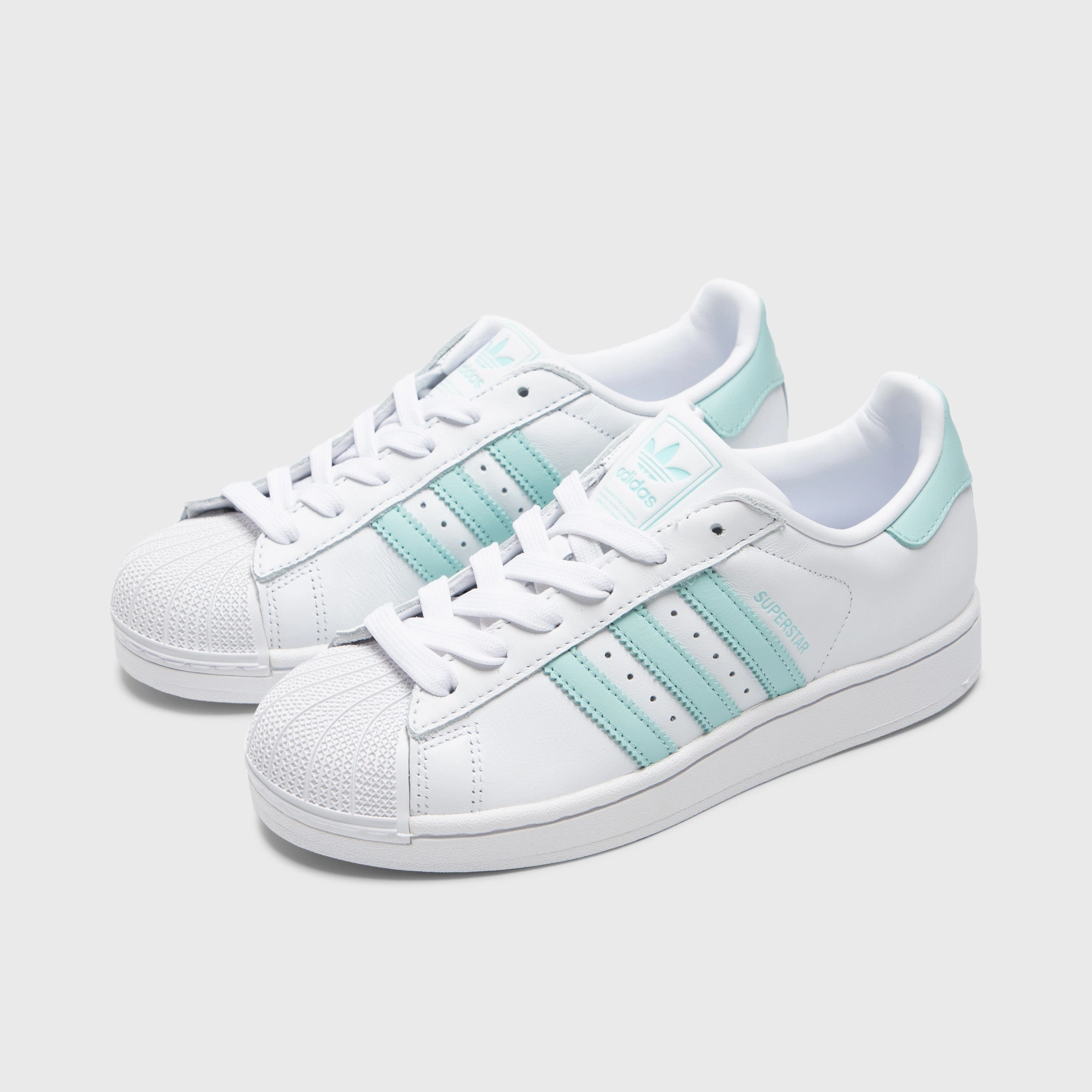Vertical Propulsion Premium Material adidas Women's Superstar II White / Semi Flash Aqua - Easy Mint