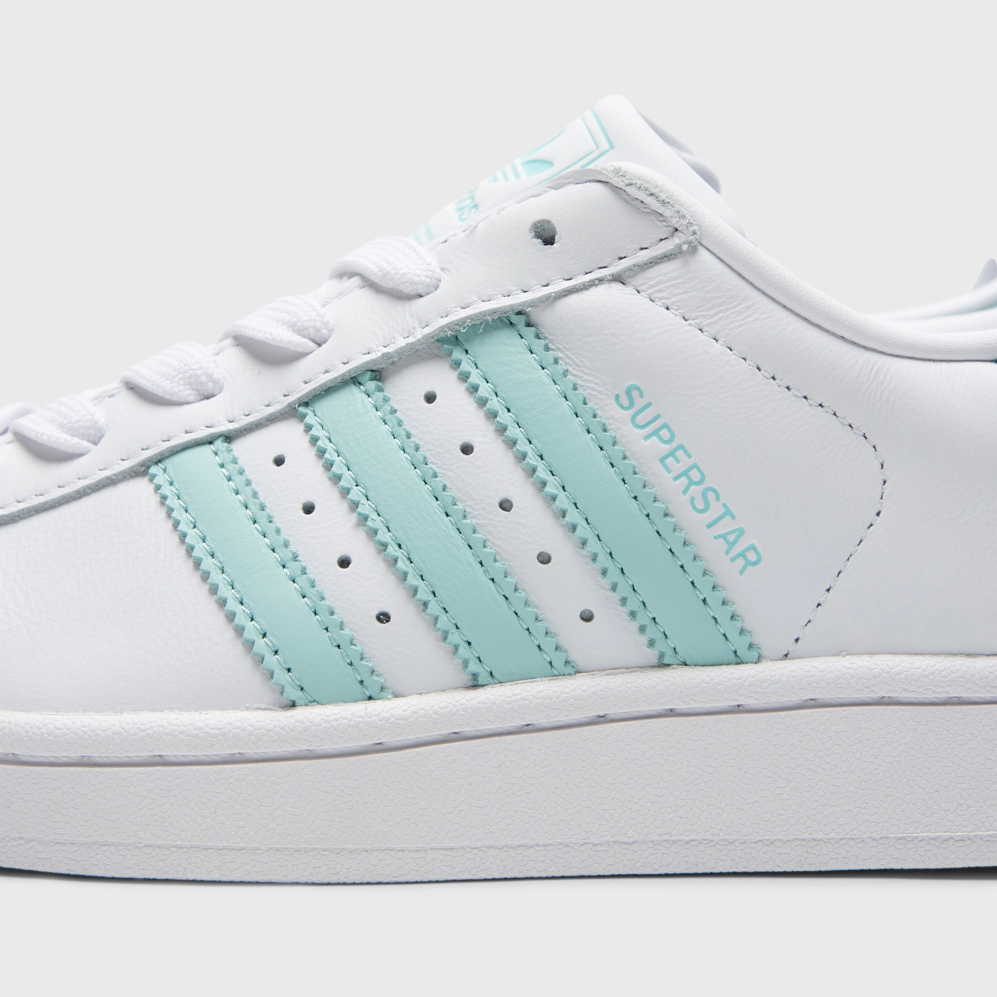 Easy Ride Neutral Stability Platform adidas Women's Superstar II White / Semi Flash Aqua - Easy Mint