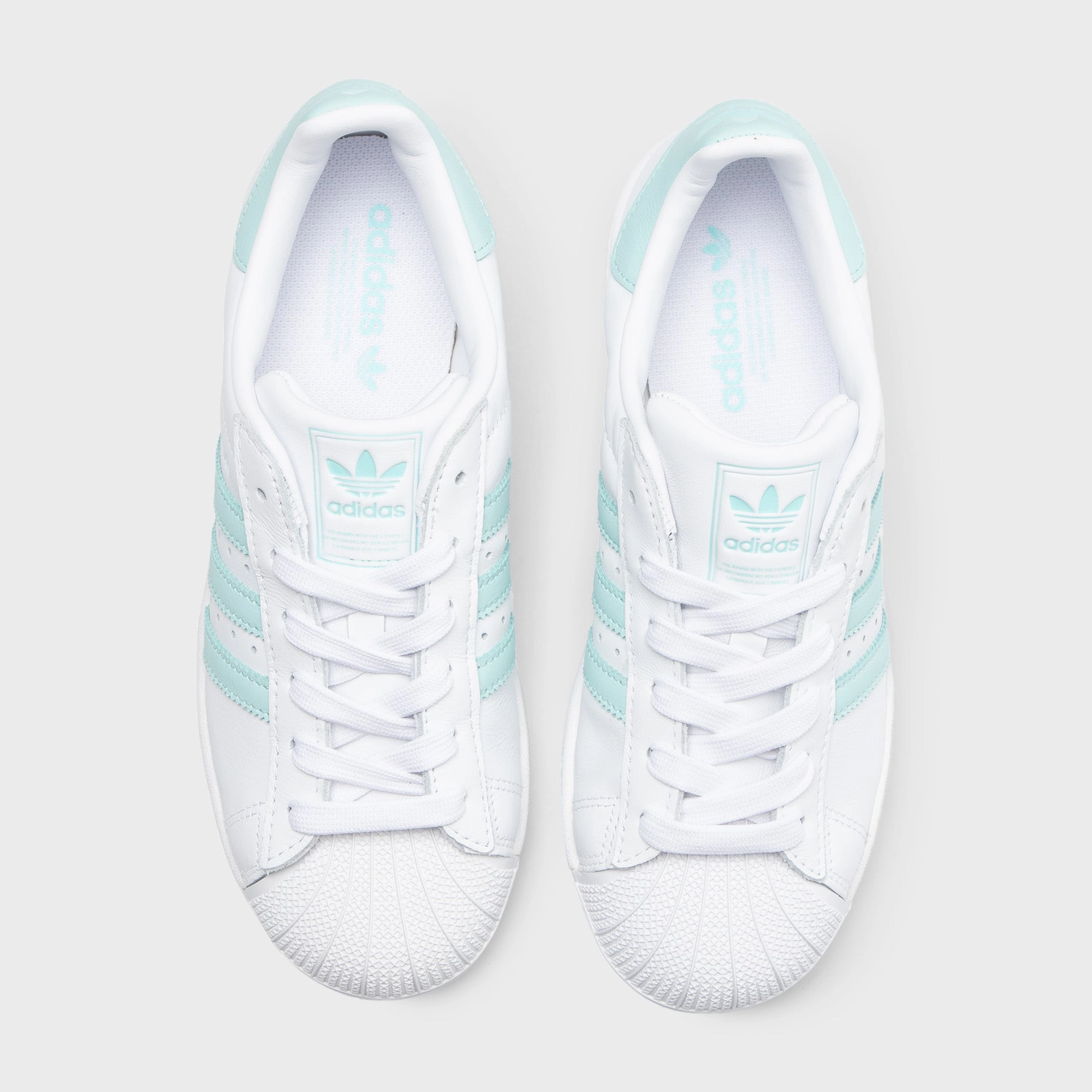 adidas Women's Superstar II White / Semi Flash Aqua - Easy Mint Retro design Elite Athlete