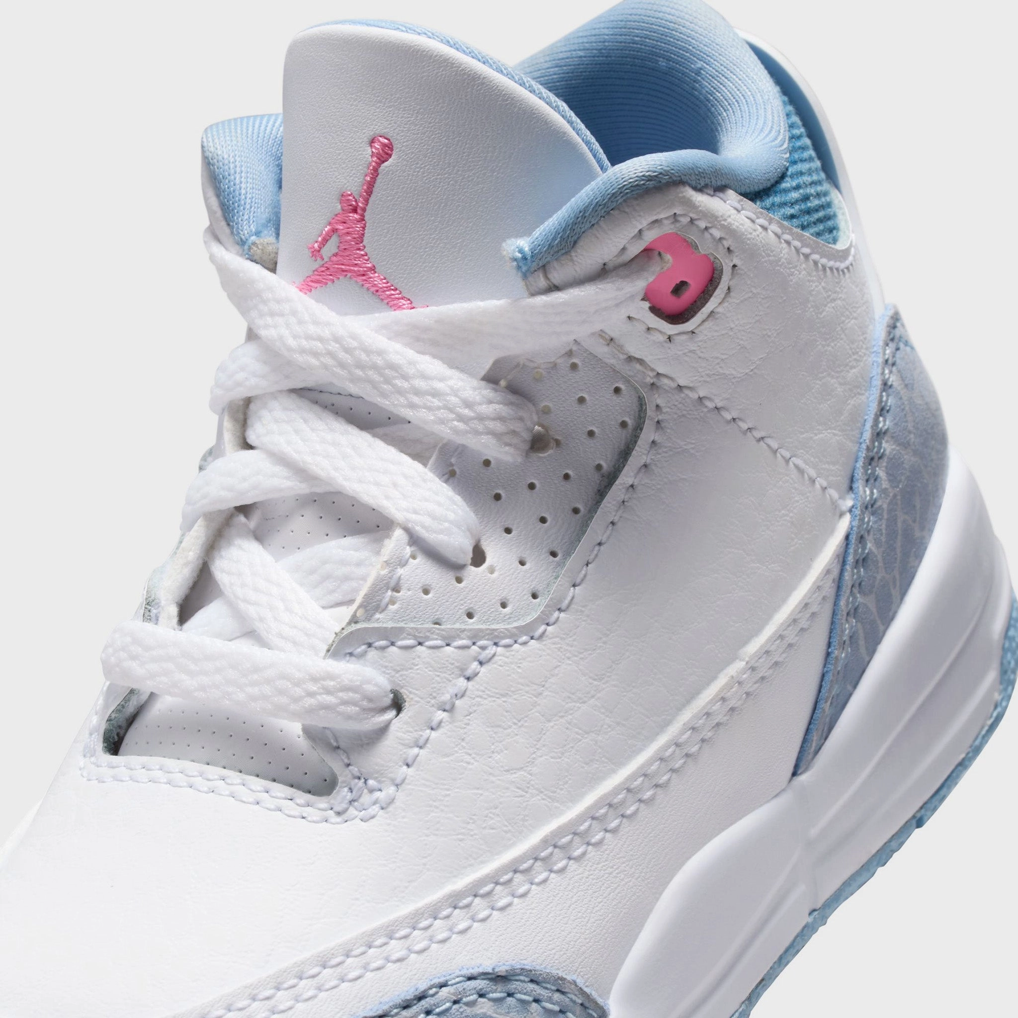 Shock Dispersing Tech Quick Play Start Jordan 3 Retro TD White / Pink Glow - Cobalt Bliss