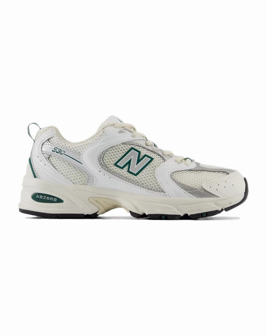 Sock Like Collar New Balance 530 - Sea Salt / White / Marsh Green