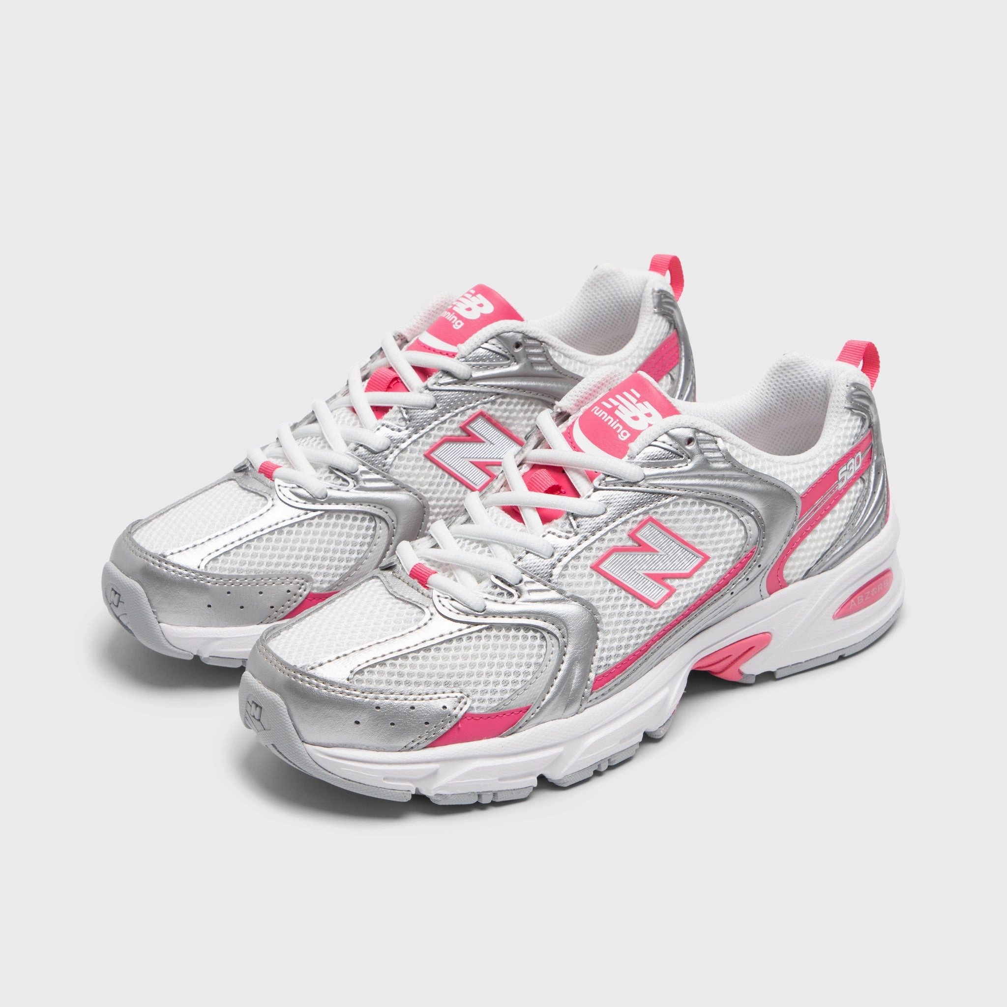 padded - tongue running option for competition New Balance 530 Silver Metallic / Dragon Berry