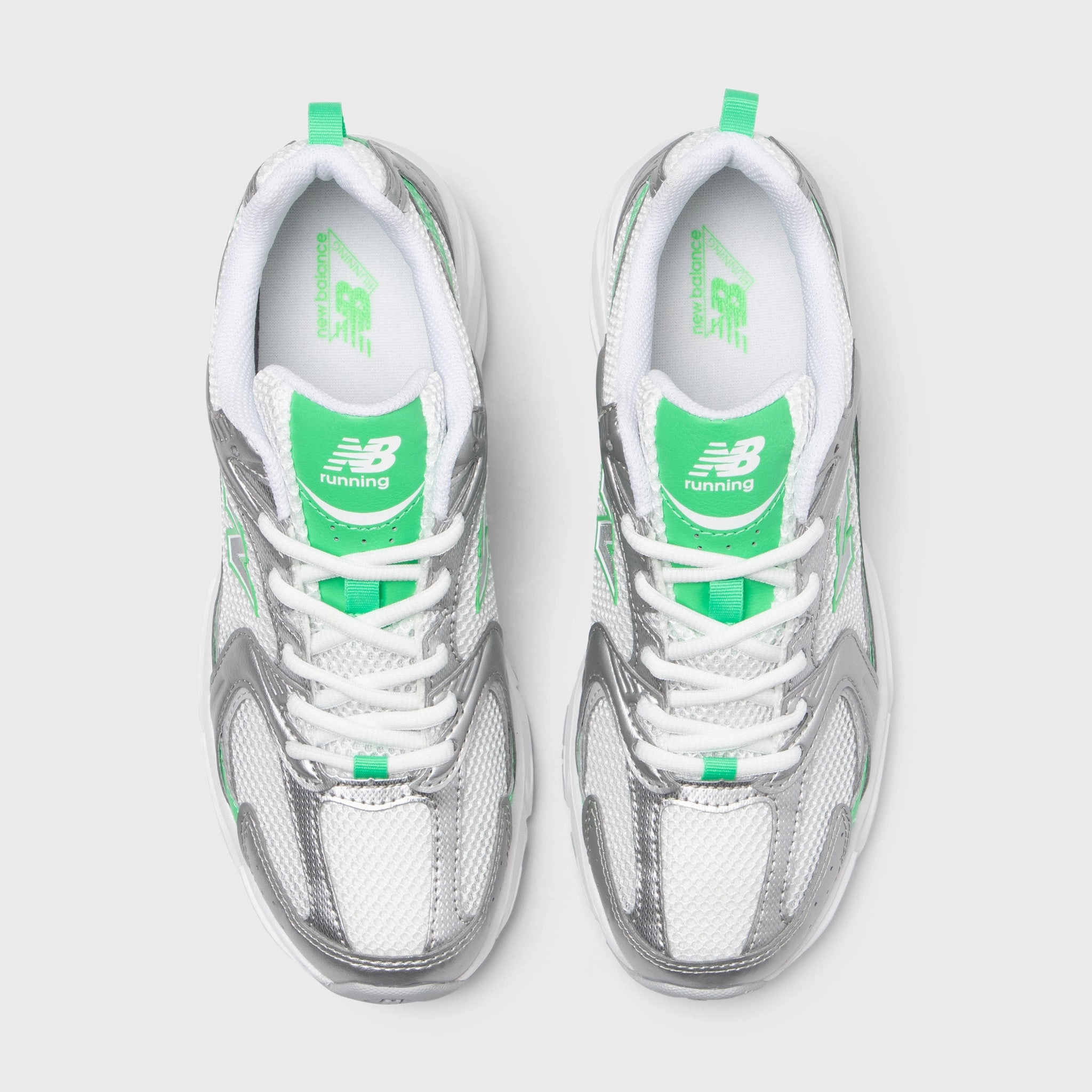 easy - to - put - on shoes New Balance 530 Silver Metallic / Green Apple