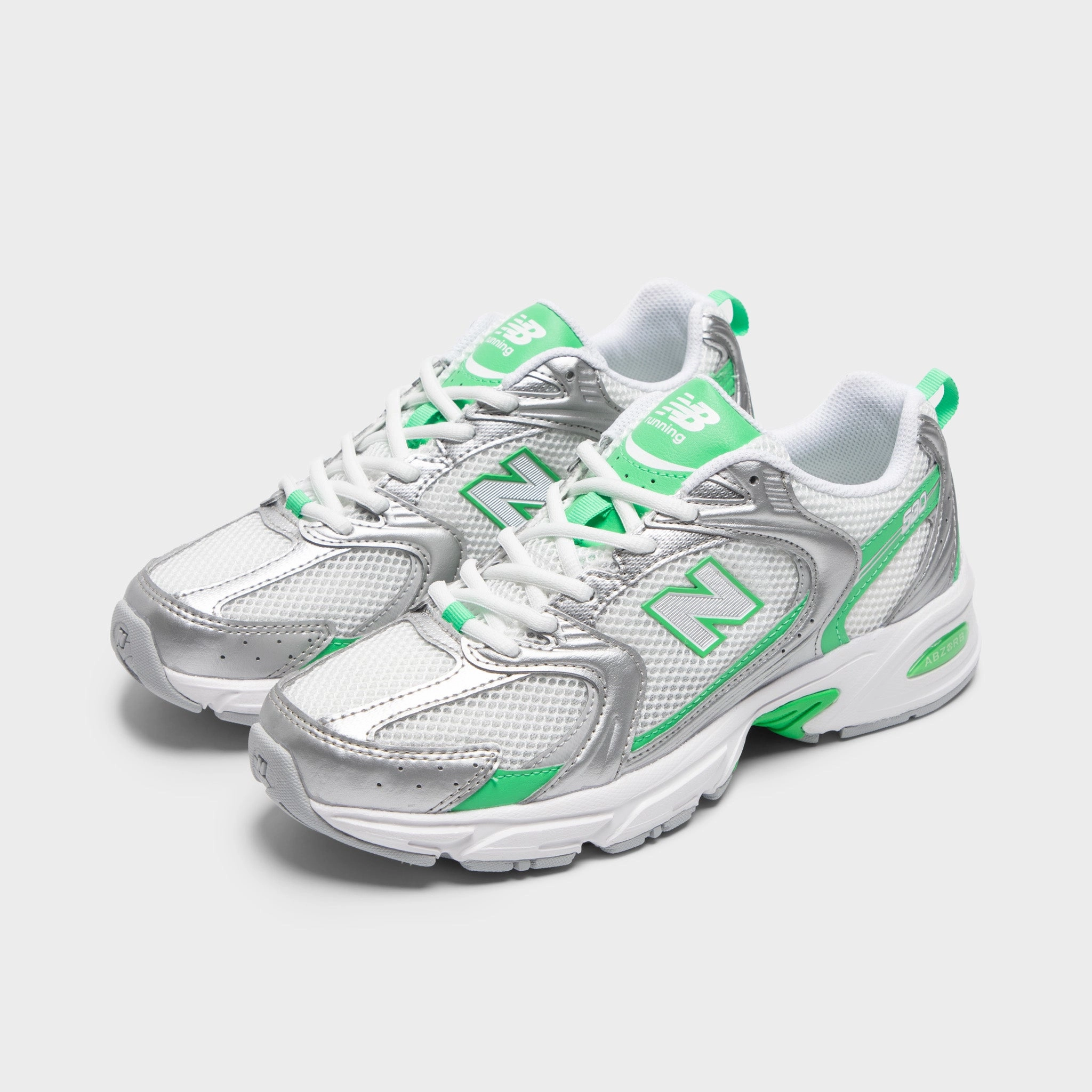 New Balance 530 Silver Metallic / Green Apple long - distance - runner