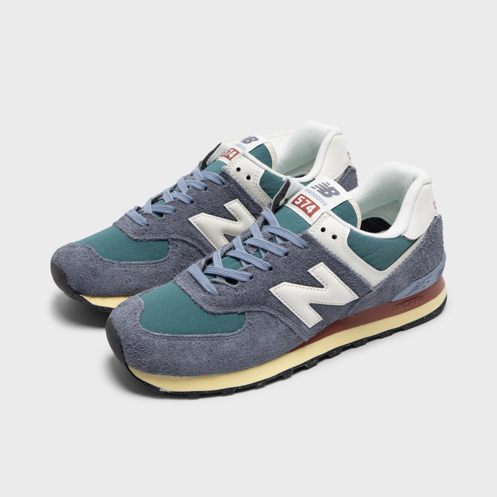 New Balance 574 Grey / Blue - Green leisure - time shoes energy - return shoes