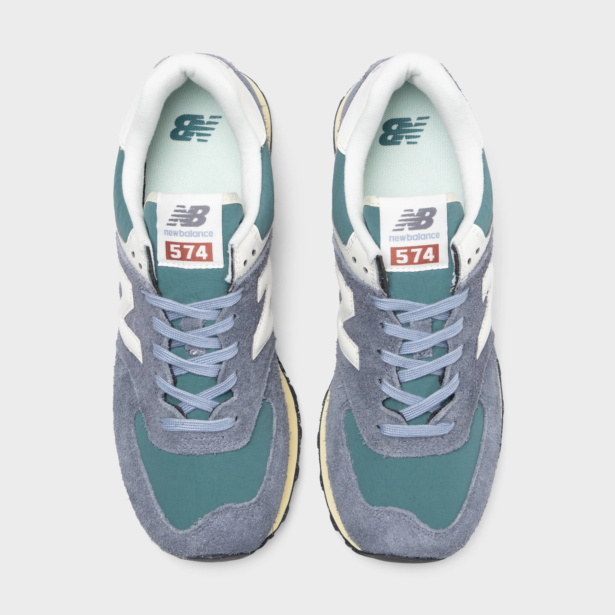 fluorescent - colored running shoes Eva Midsole New Balance 574 Grey / Blue - Green