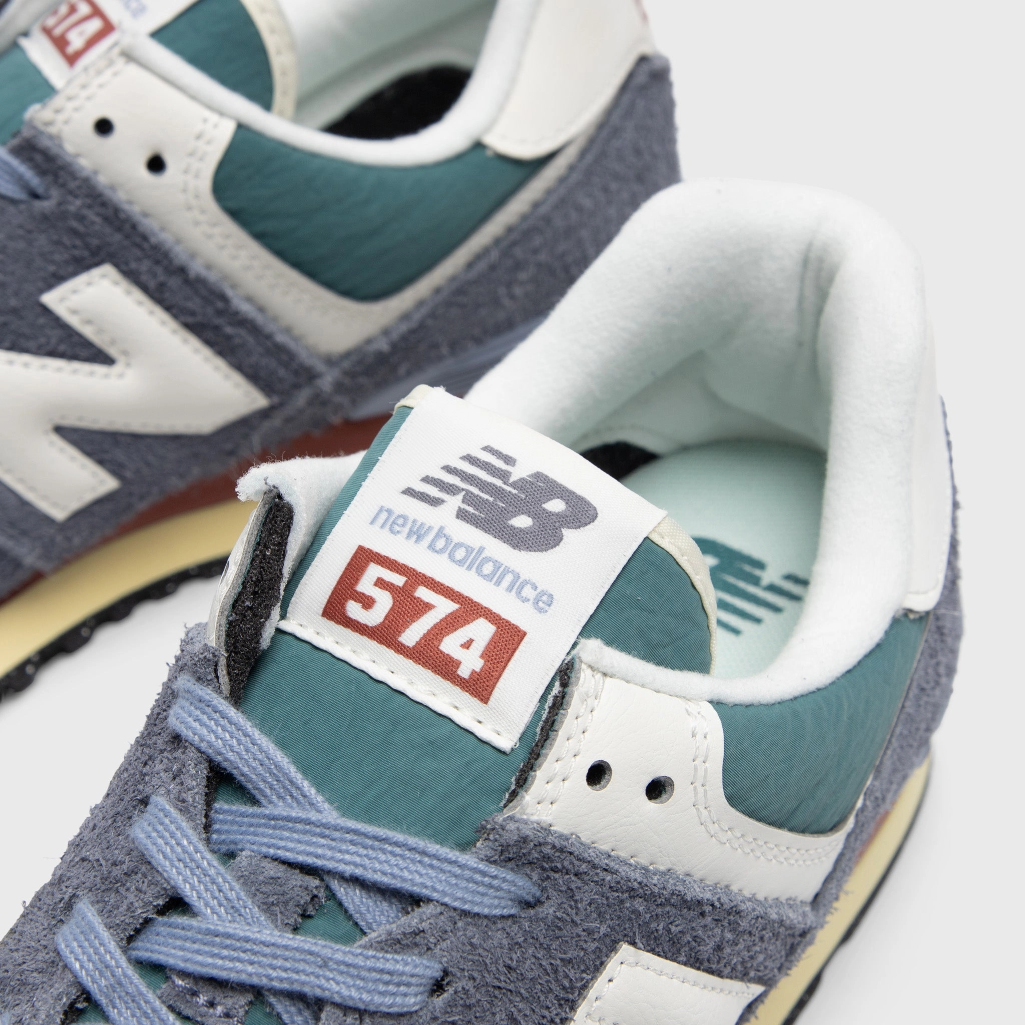 running in dry weather shoes 5K running shoes New Balance 574 Grey / Blue - Green