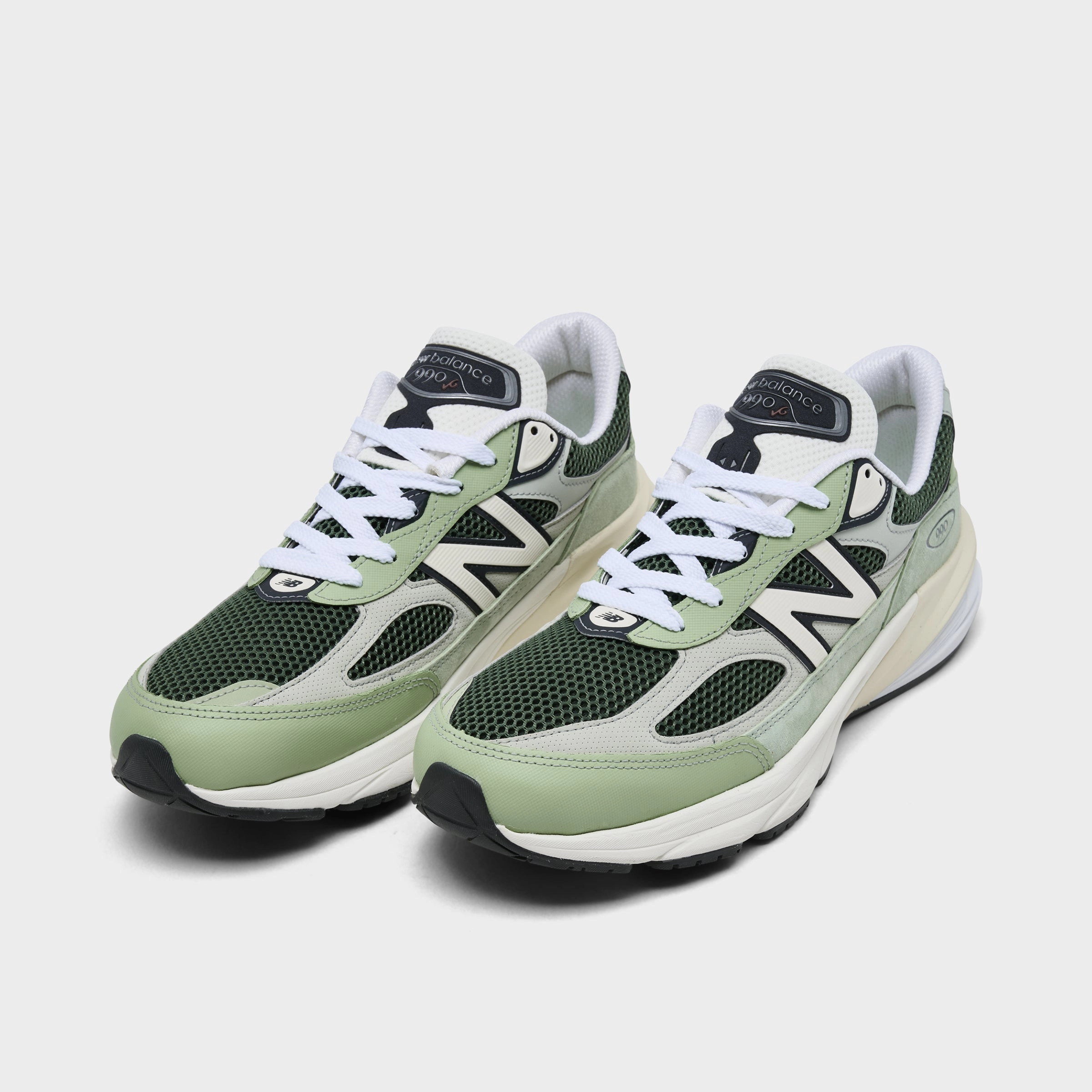 New Balance 990v6 MADE in USA Avocado / Natural Mint wide - width shoe option Long   Lasting