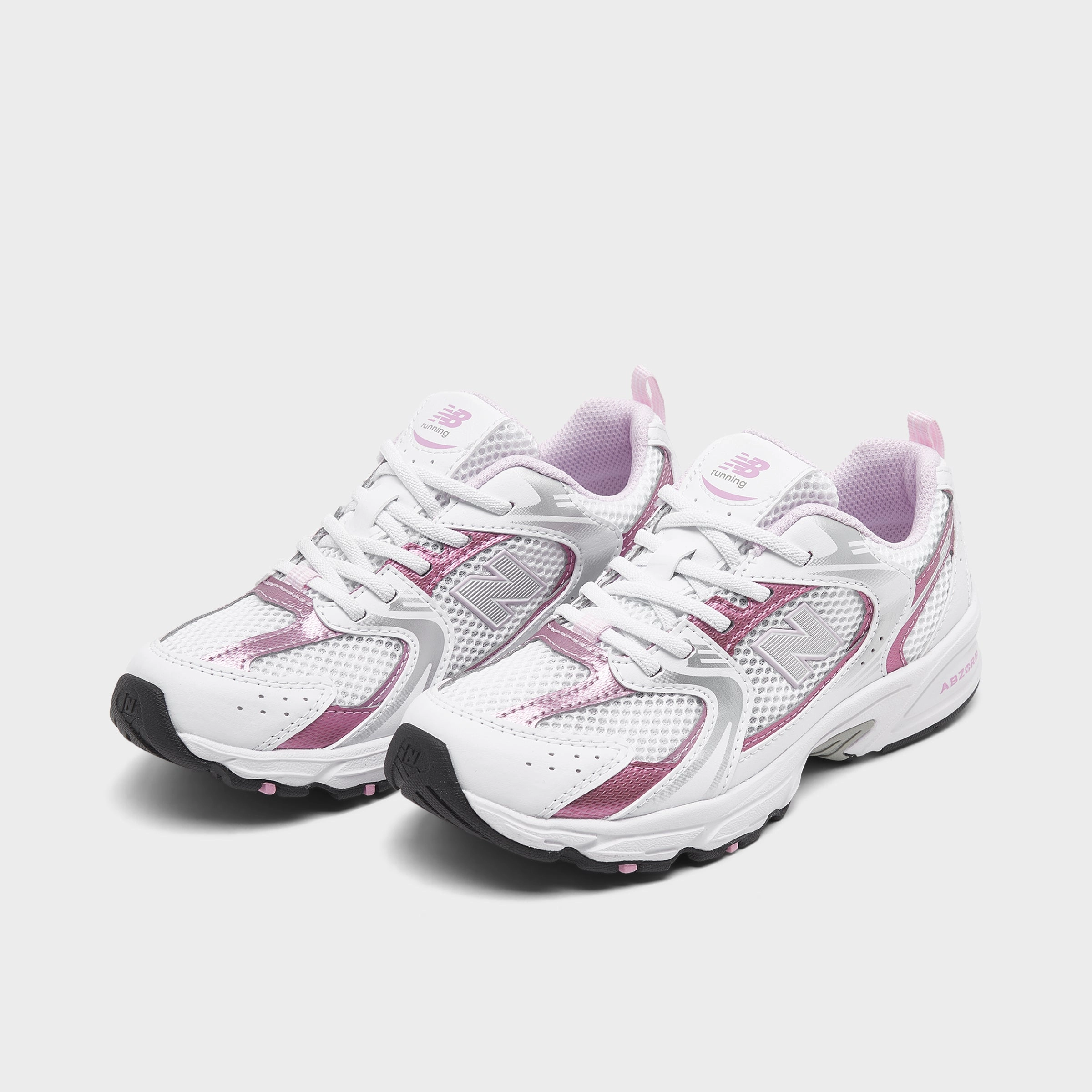 multi-color New Balance Children's 530 White / Pink Sugar