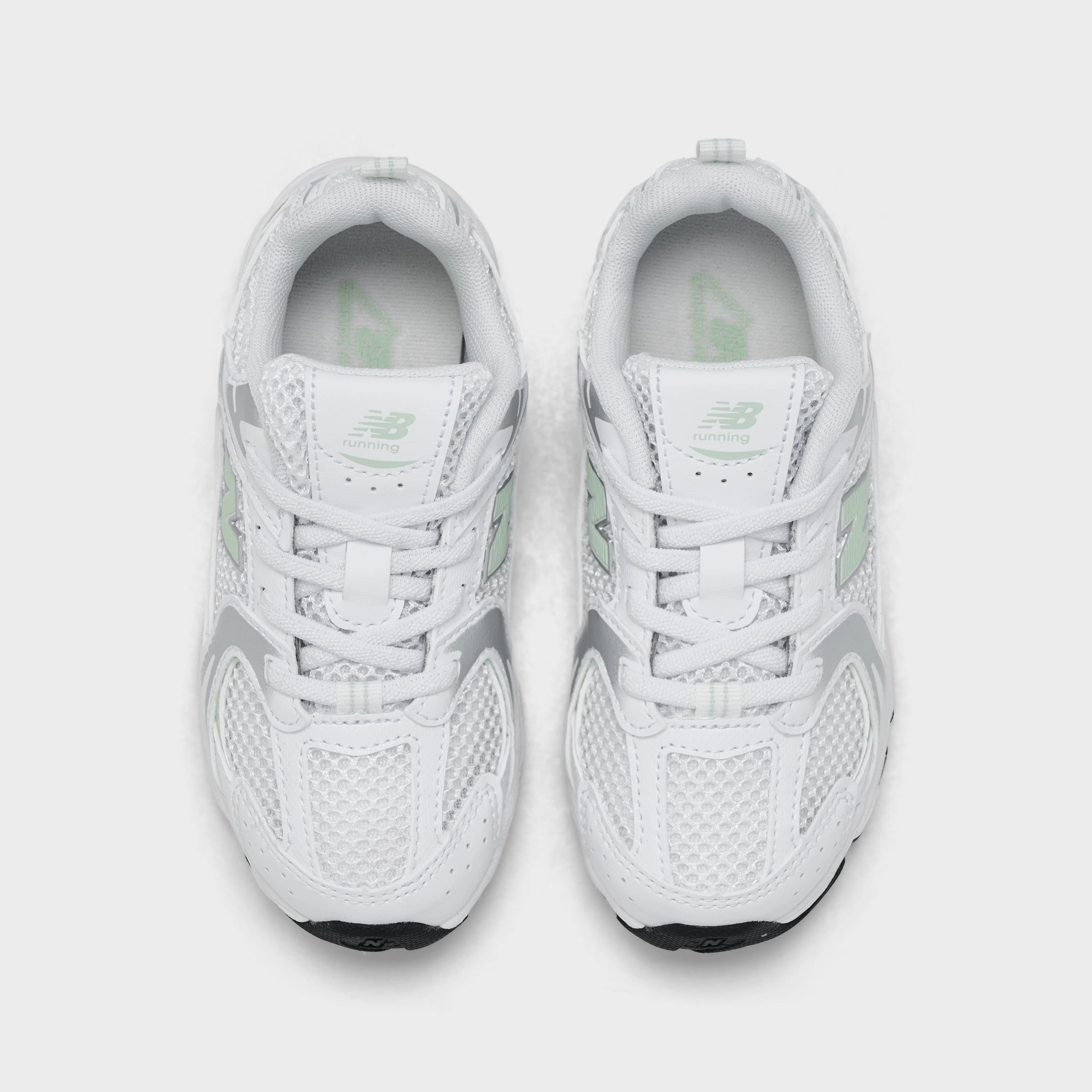 New Balance Infants' 530 White / Silver morning run shoes