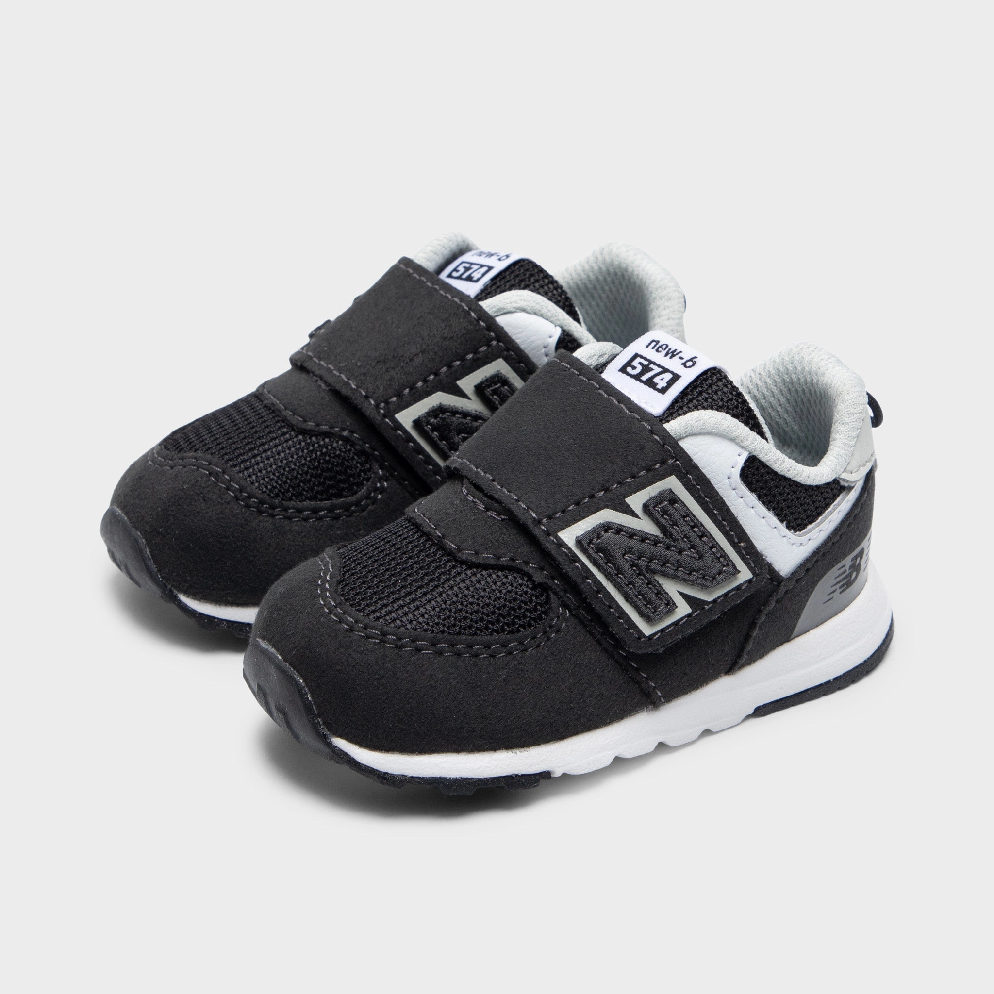 New Balance Infants' 574 Black / White long - lasting - quality shoes quarter - length running wear