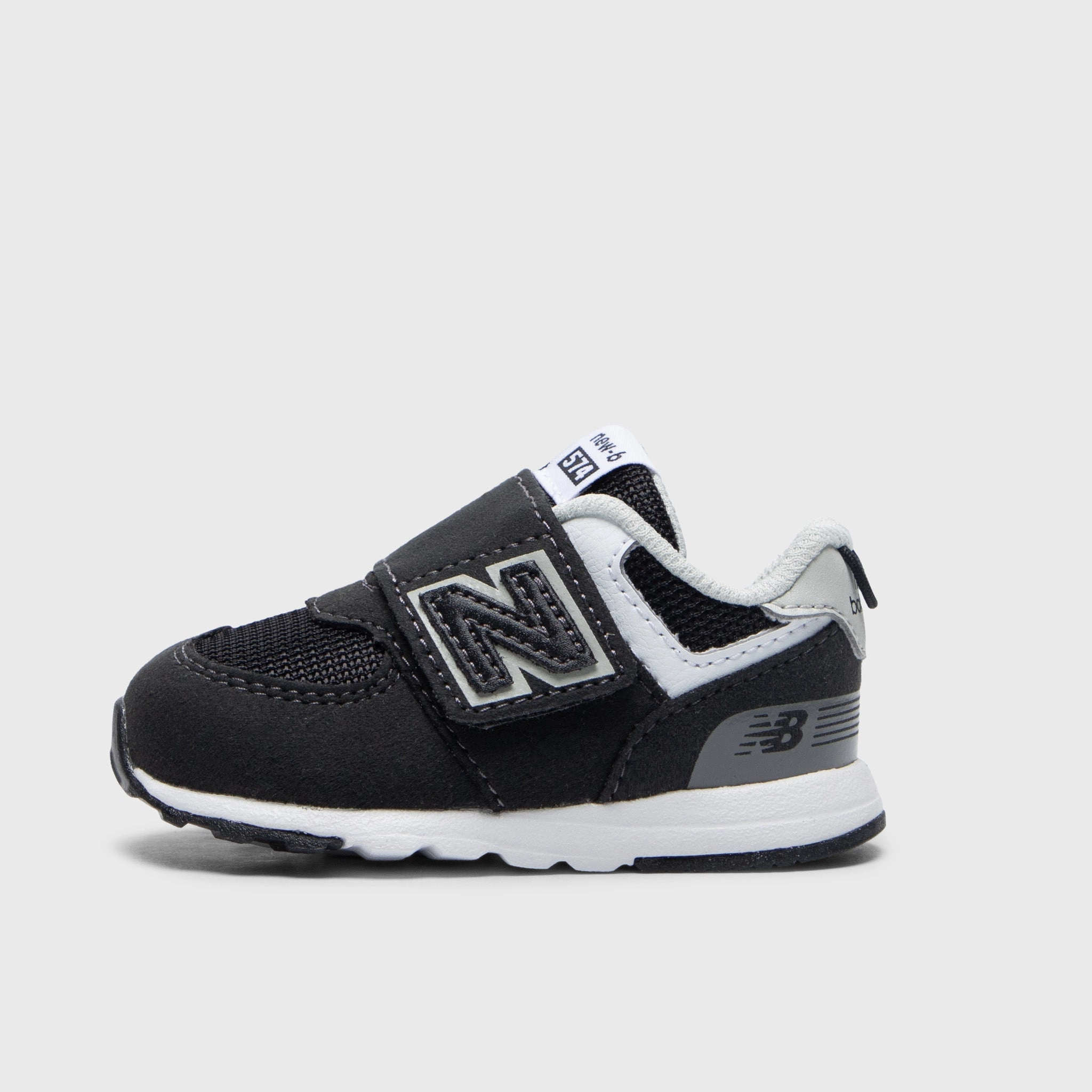 breathable experience gel inserts New Balance Infants' 574 Black / White