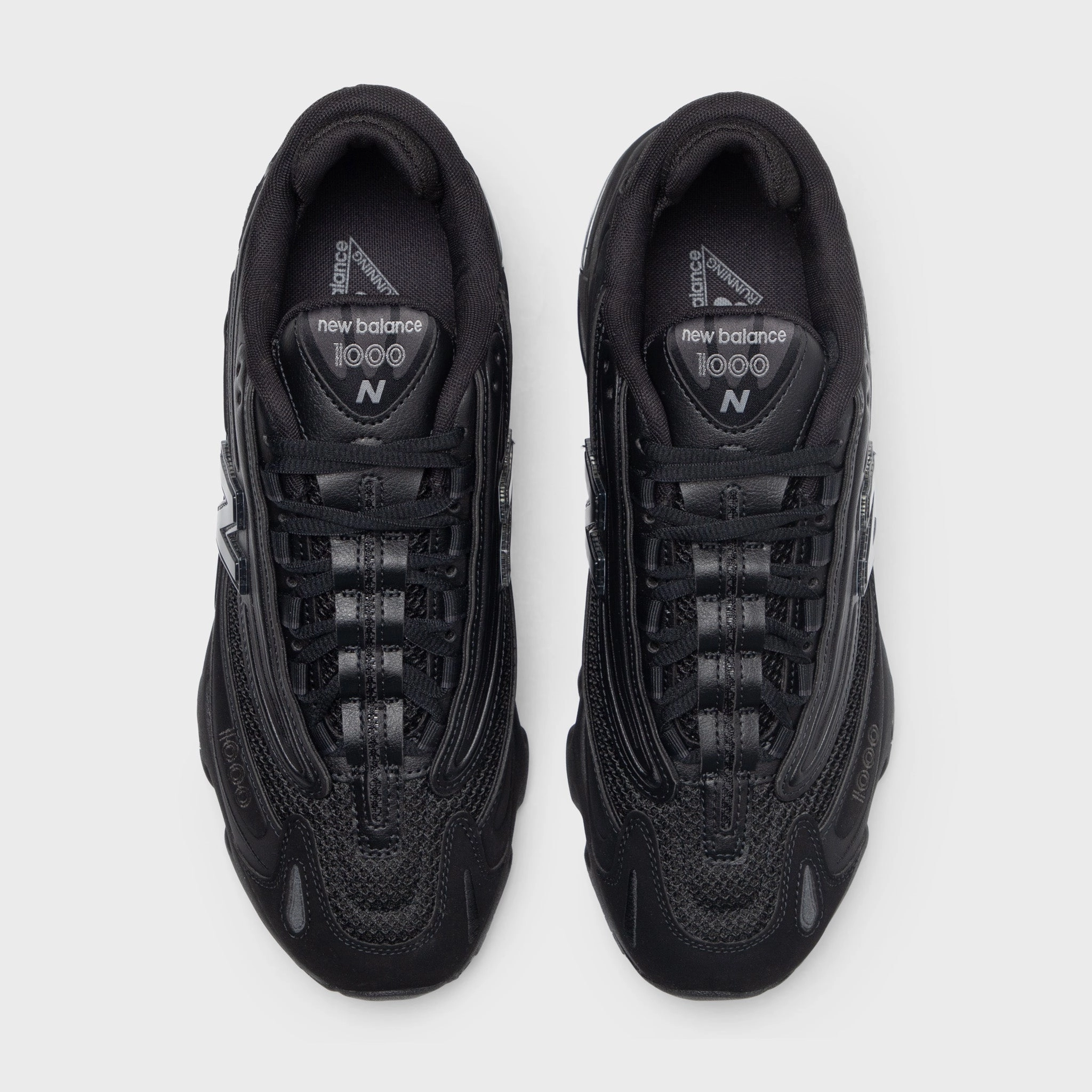 New Balance M1000 Black / Black Traction Sole shock - absorbing midsole shoes