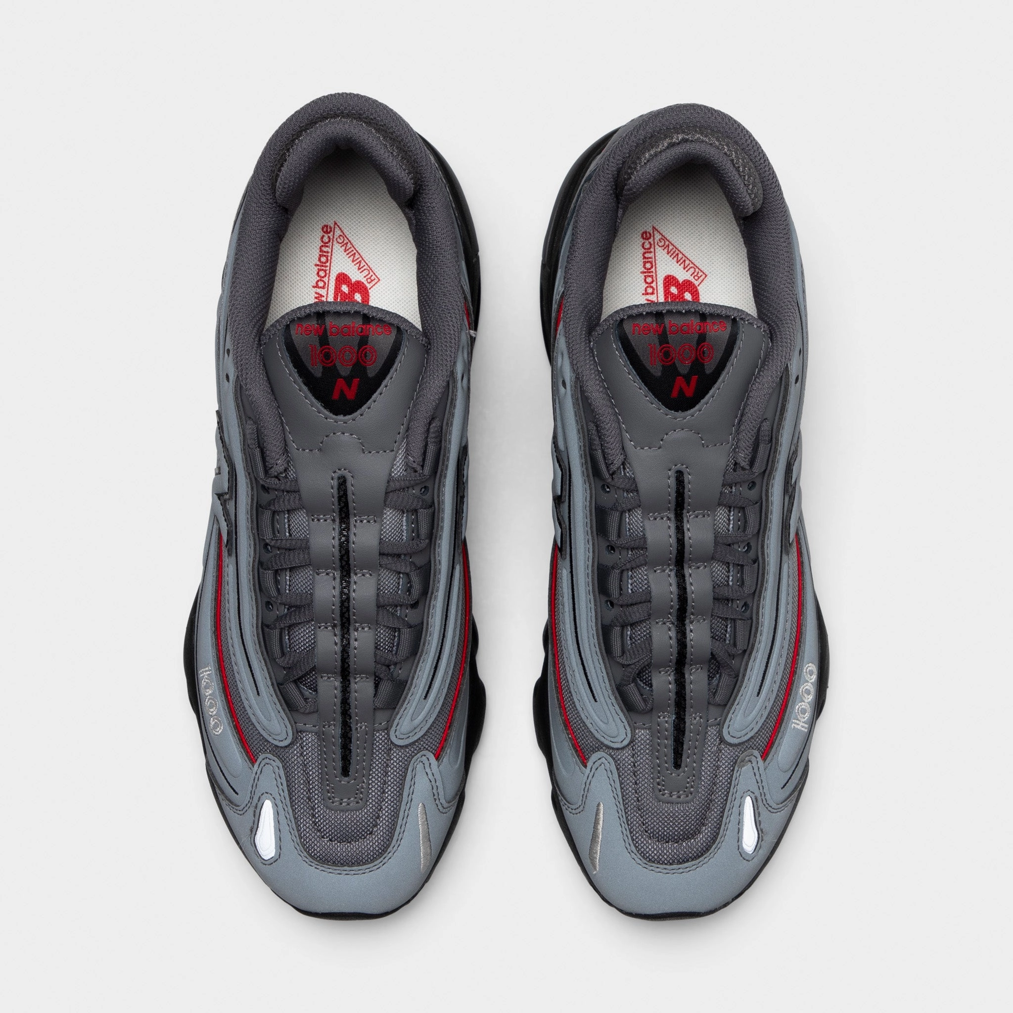 New Balance M1000 Castlerock / Team Red graduation - themed running option