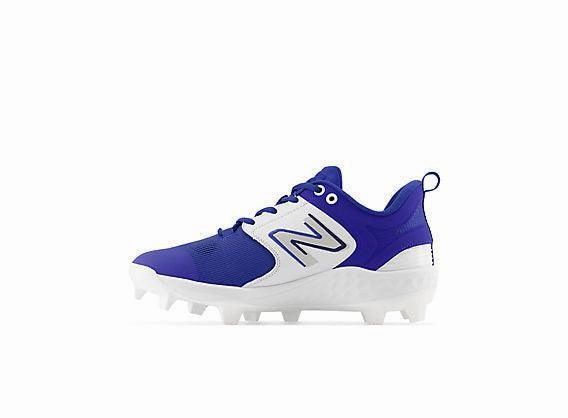 Comfortable Fit Socks running in a community park shoes New Balance Men's Fresh Foam 3000 V6 Molded Baseball Cleats - Royal Blue with White - PL3000B6