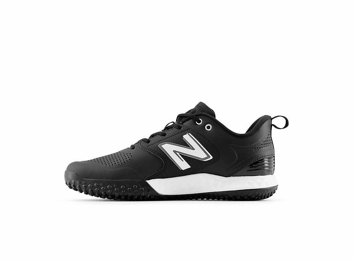 New Balance Men's Fresh Foam 3000 V6 Turf Baseball Shoes - Black with White - T3000SK6 natural materials Foot Recovery