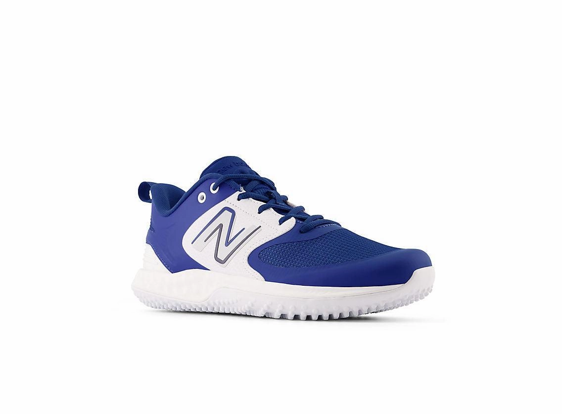 New Balance Men's Fresh Foam 3000 V6 Turf Baseball Shoes - Royal Blue with White - T3000TB6 Reinforced heel