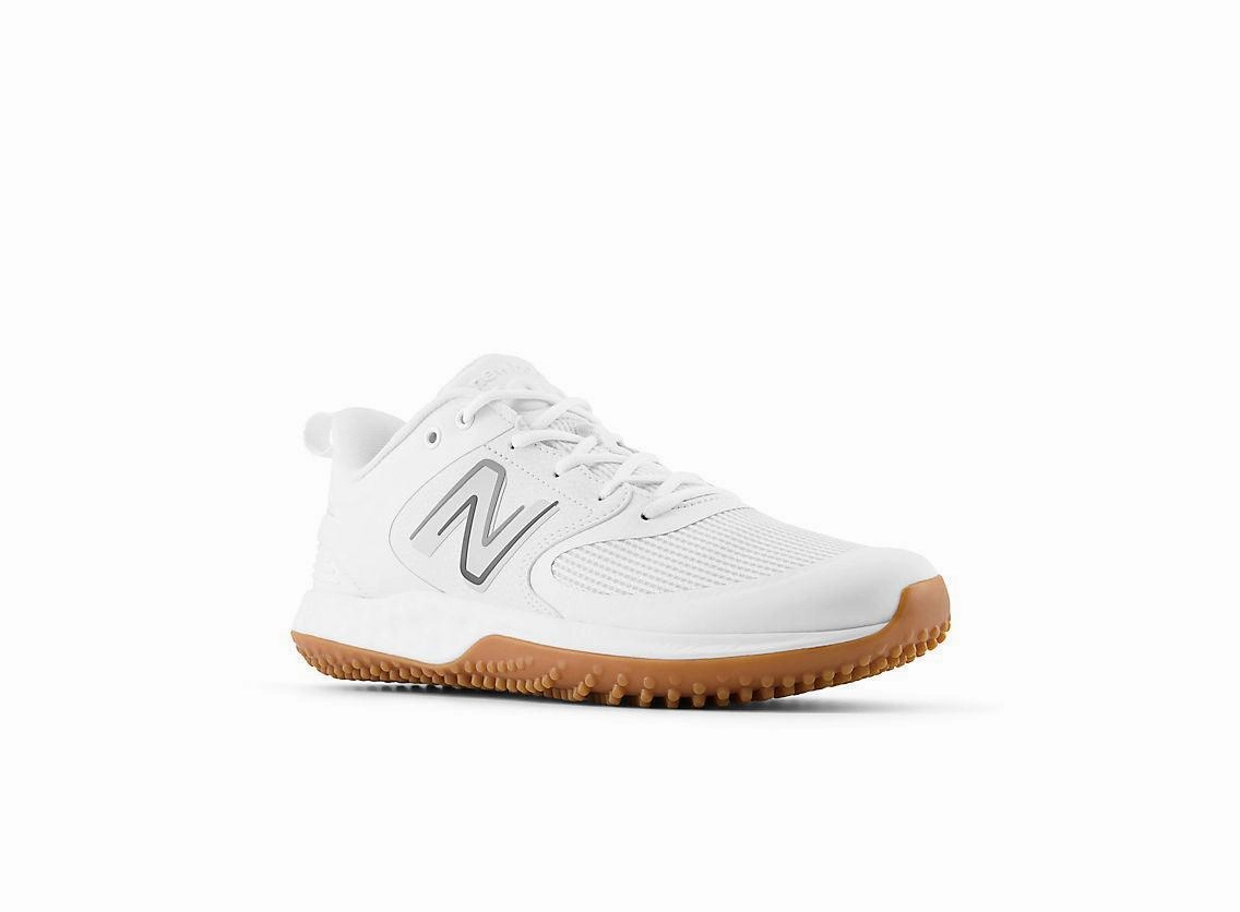 New Balance Men's Fresh Foam 3000 V6 Turf Baseball Shoes - White with Gum Rubber - T3000TW6 Under Armour Charged Assert