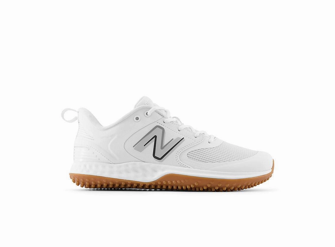 New Balance Men's Fresh Foam 3000 V6 Turf Baseball Shoes - White with Gum Rubber - T3000TW6 casual wear shoes running in a bamboo bridge area shoes