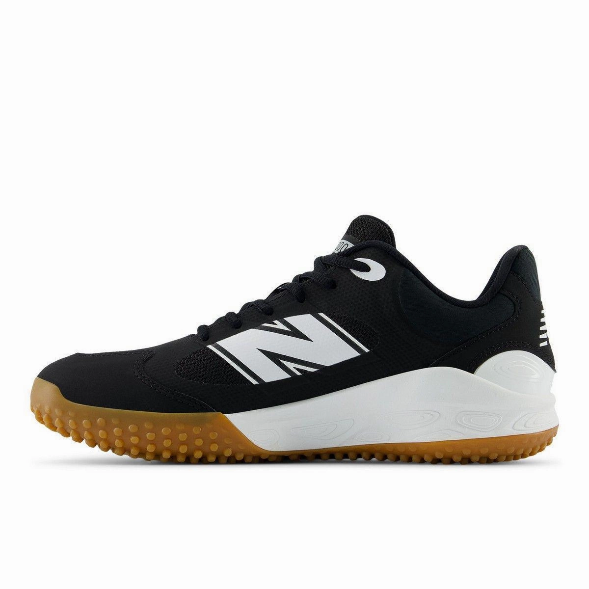 New Balance Men's Fresh Foam 3000 v7 Turf Baseball Shoes - Black/Gum - T3000BK7 Multi Density Foam
