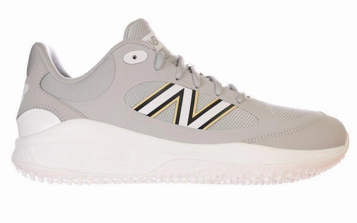 cushioned - footbed - material shoes New Balance Men's Fresh Foam 3000 v7 Turf Baseball Shoes - Grey Raincloud - T3000TG7