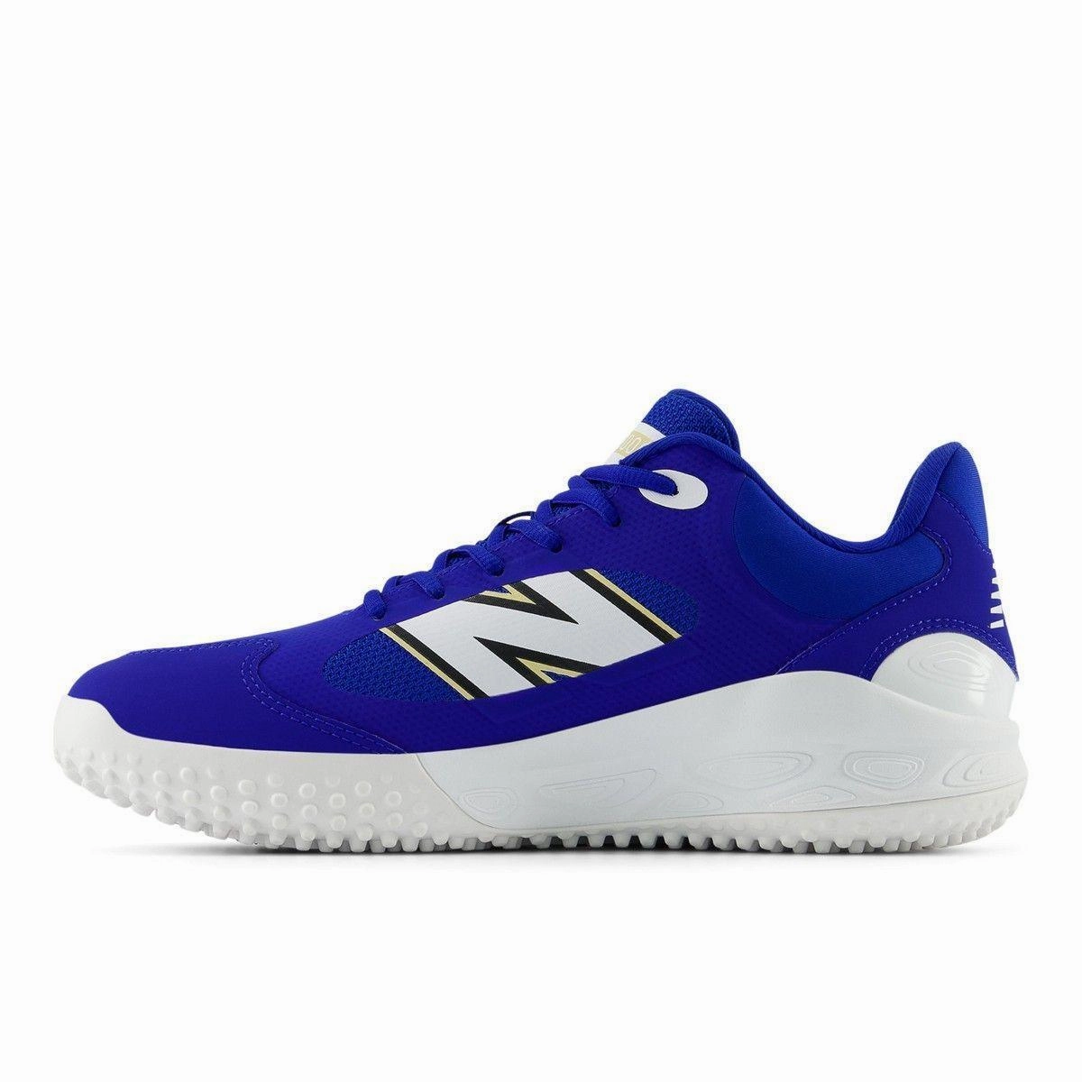 padded - tongue - softness shoes New Balance Men's Fresh Foam 3000 v7 Turf Baseball Shoes - Royal - T3000TB7