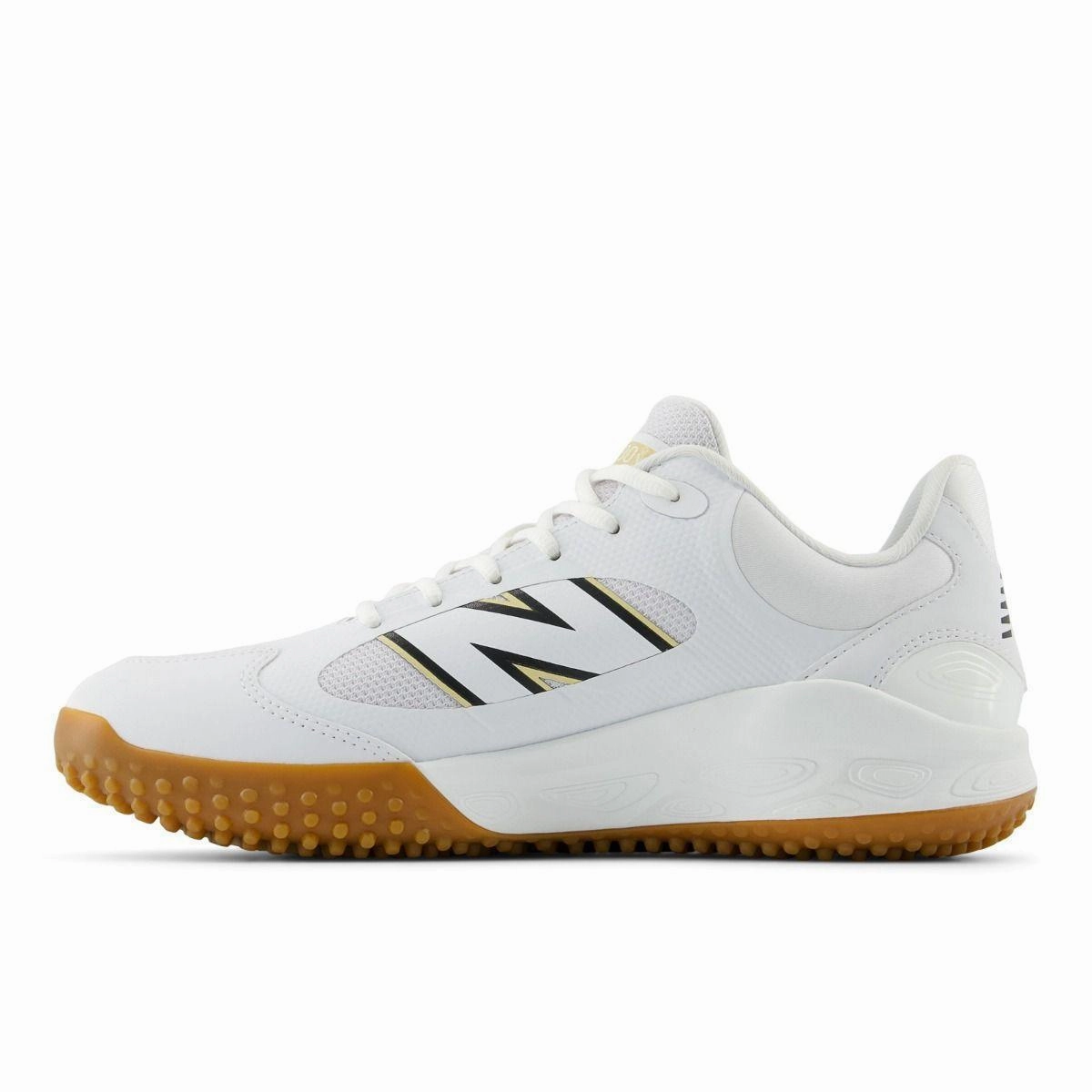 New Balance Men's Fresh Foam 3000 v7 Turf Baseball Shoes - White/Gum - T3000TW7 touring biking shoes speed drills