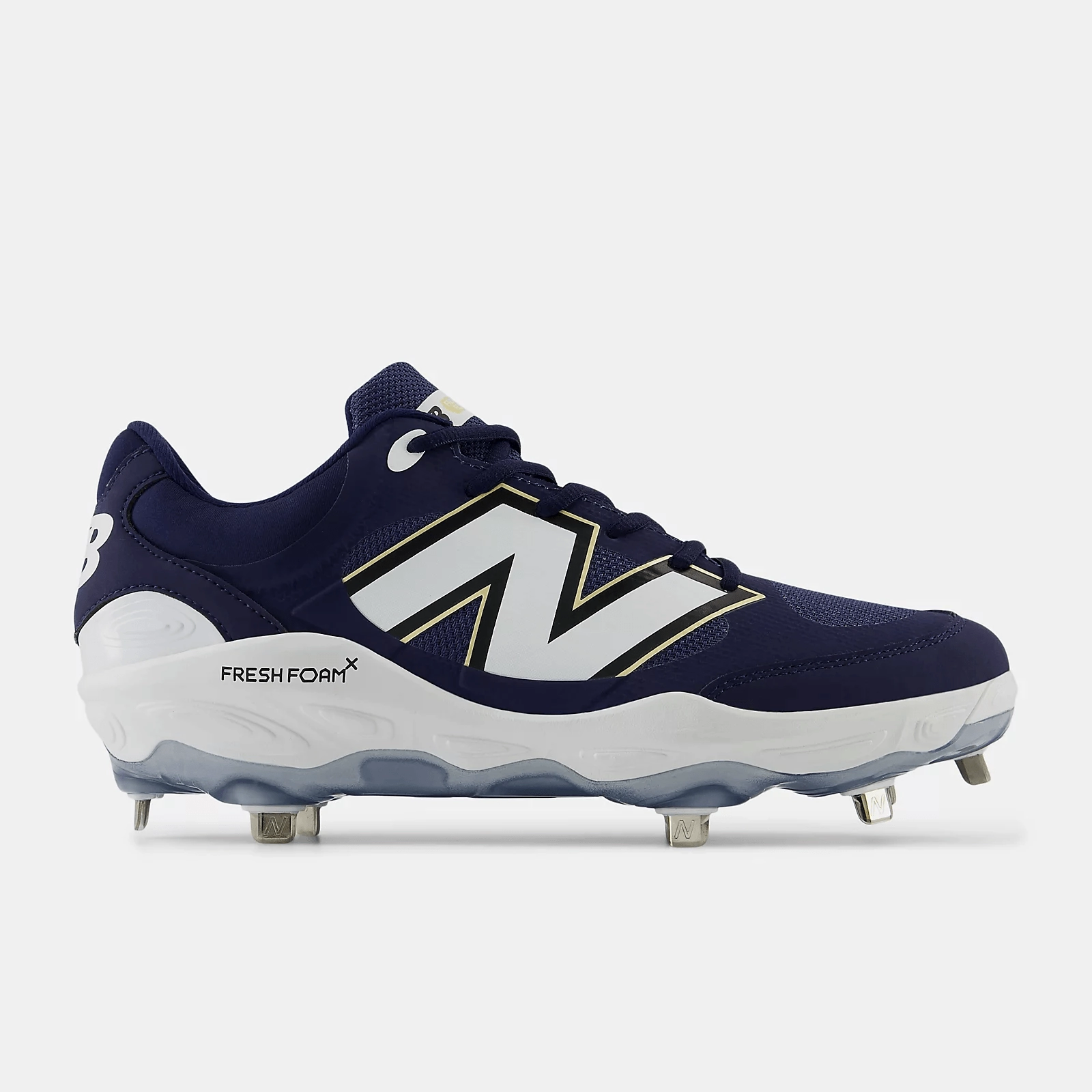 All - Around Performance New Balance Men's Fresh Foam X 3000 v7 Metal Baseball Cleats - Navy - L3000TN7