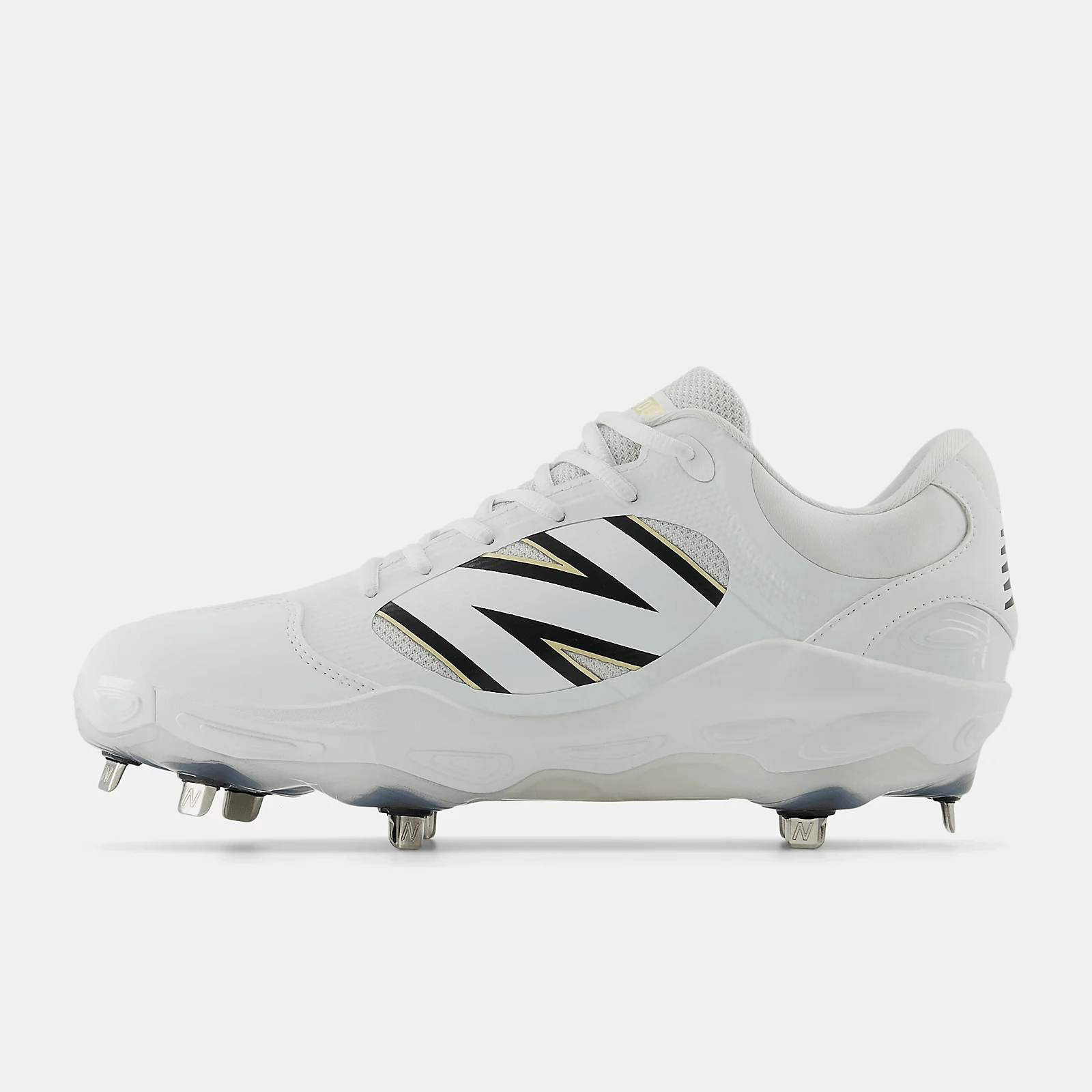Solid colors New Balance Men's Fresh Foam X 3000 v7 Metal Baseball Cleats - White - L3000TW7