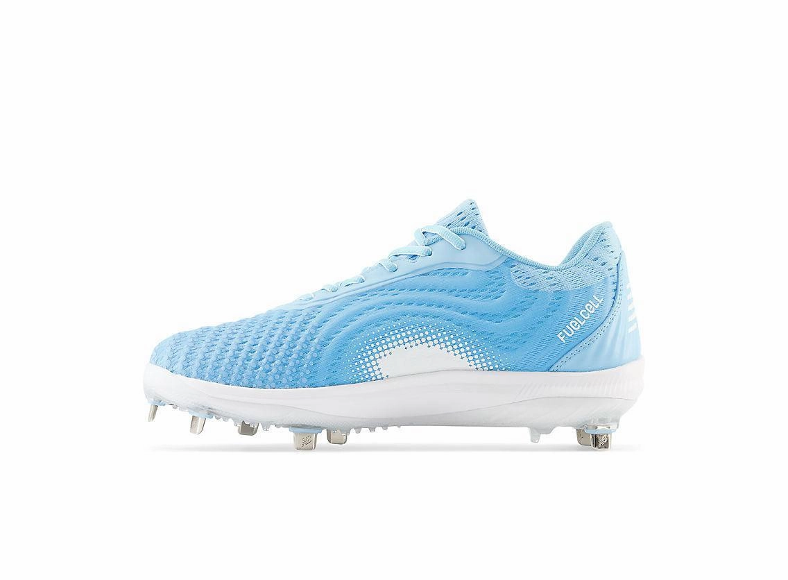 New Balance Men's FuelCell 4040 V7 Metal Baseball Cleats - Sky Blue / White - L4040SD7 professional athletes Smooth Finish