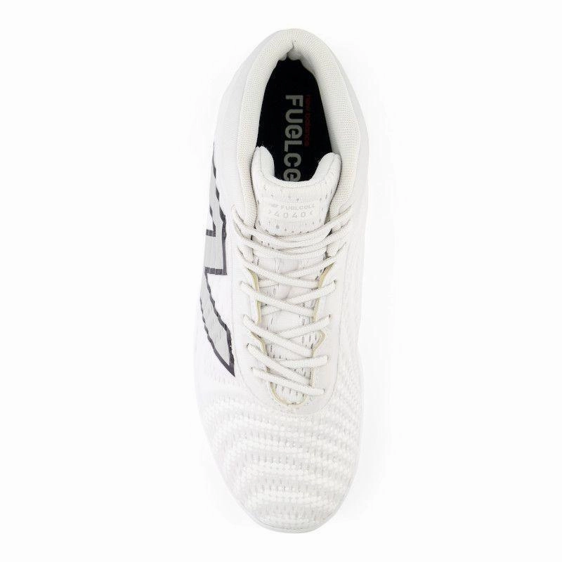 long - distance running footwear Anti Impact New Balance Men's FuelCell 4040 V7 Mid-Molded Baseball Cleats - White / Raincloud - PM4040W7