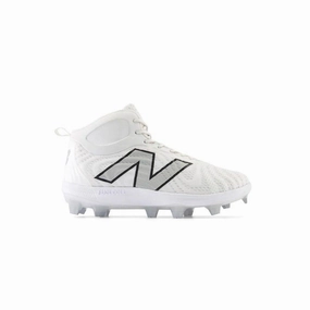 New Balance Men's FuelCell 4040 V7 Mid-Molded Baseball Cleats - White / Raincloud - PM4040W7 winter - suitable rubber - outsole shoes