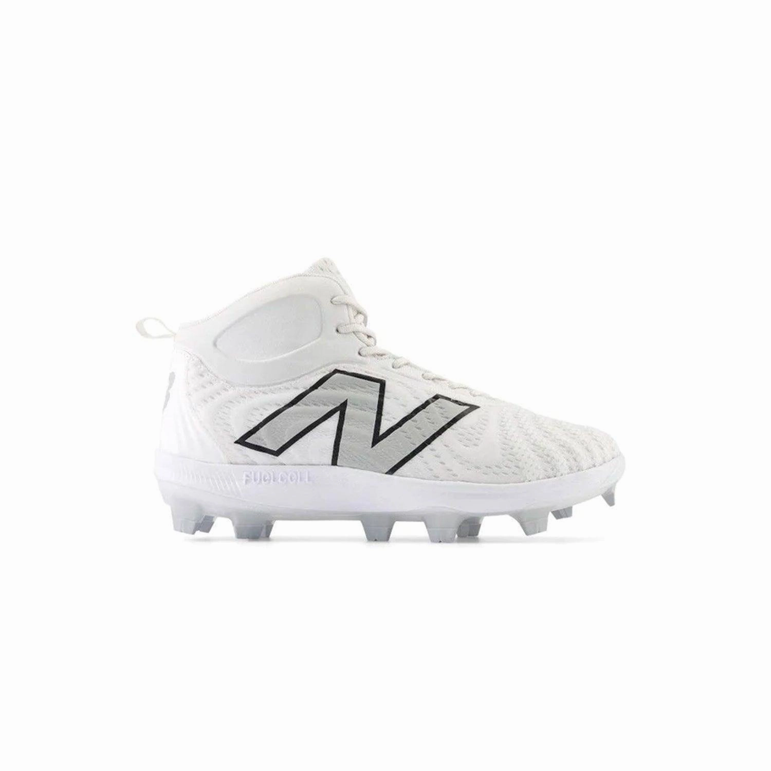 New Balance Men's FuelCell 4040 V7 Mid-Molded Baseball Cleats - White / Raincloud - PM4040W7 winter - suitable rubber - outsole shoes