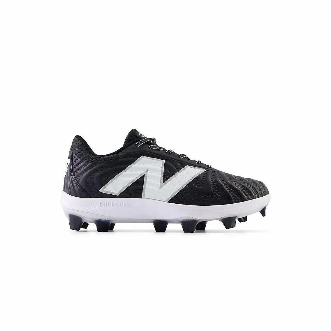 Office Worker New Balance Men's FuelCell 4040 V7 Molded Baseball Cleats - Black / Optic White - PL4040K7