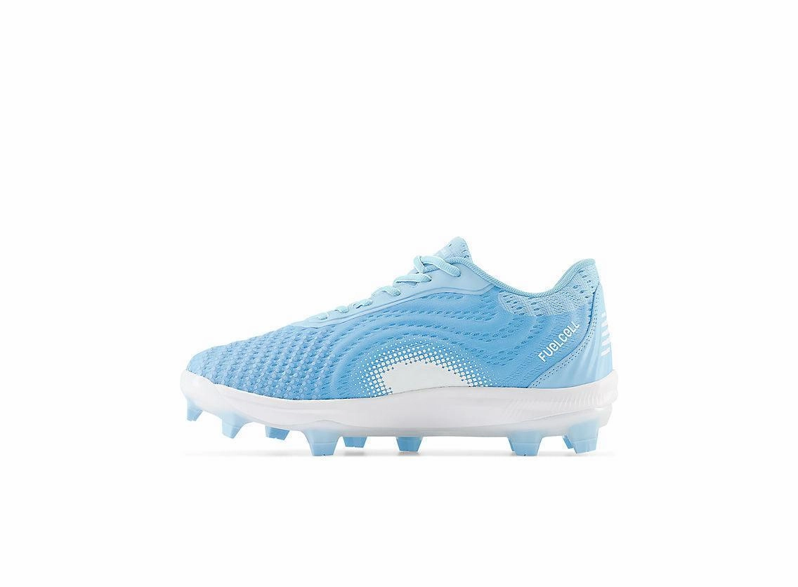 Enhanced Performance hard - rubber sole shoes New Balance Men's FuelCell 4040 V7 Molded Baseball Cleats - Sky Blue / White - PL4040C7