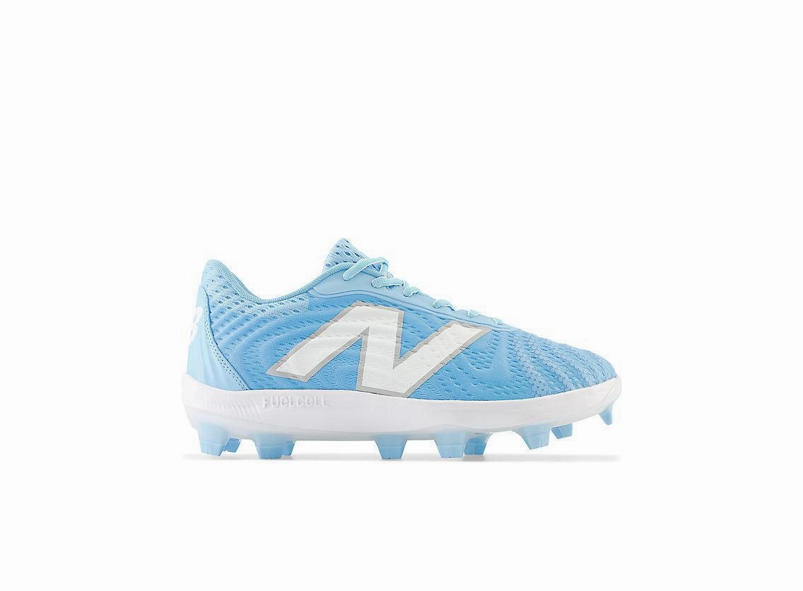 Cool Weather adventure - running shoes New Balance Men's FuelCell 4040 V7 Molded Baseball Cleats - Sky Blue / White - PL4040C7
