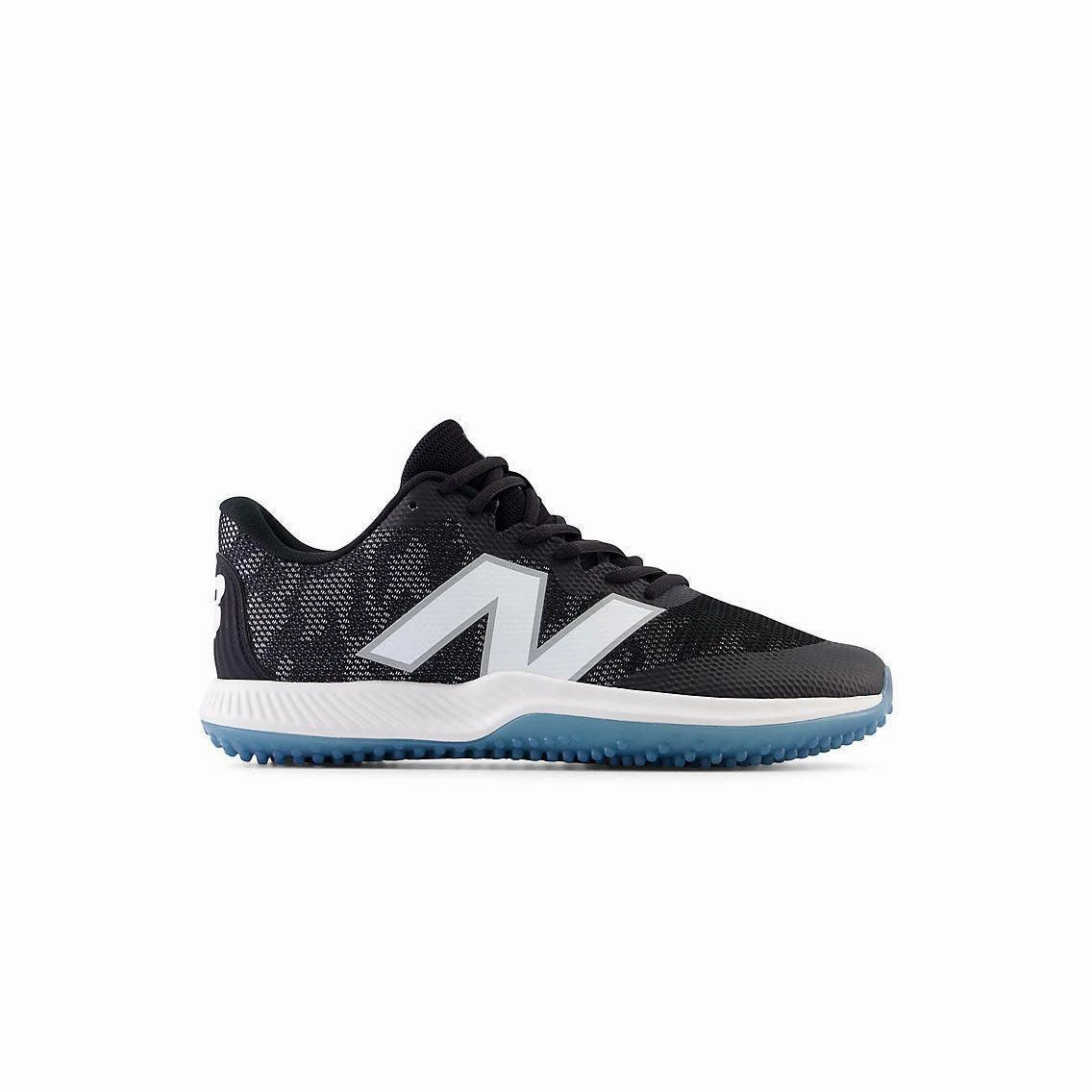 New Balance Men's FuelCell 4040 V7 Turf Baseball Shoes - Black / Optic White / Ice Blue - T4040BK7 EVA midsole running shoes