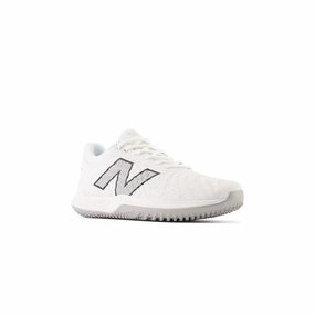 hook and loop closure New Balance Men's FuelCell 4040 V7 Turf Baseball Shoes - Optic White / Raincloud - T4040SW7