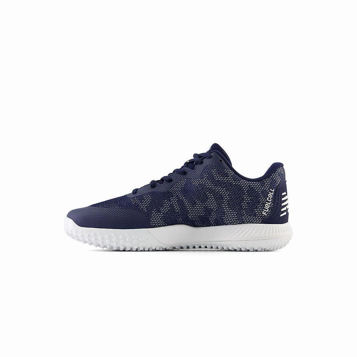 Outsole Traction stable platform shoes New Balance Men's FuelCell 4040 V7 Turf Baseball Shoes - Team Navy / Optic White - T4040TN7