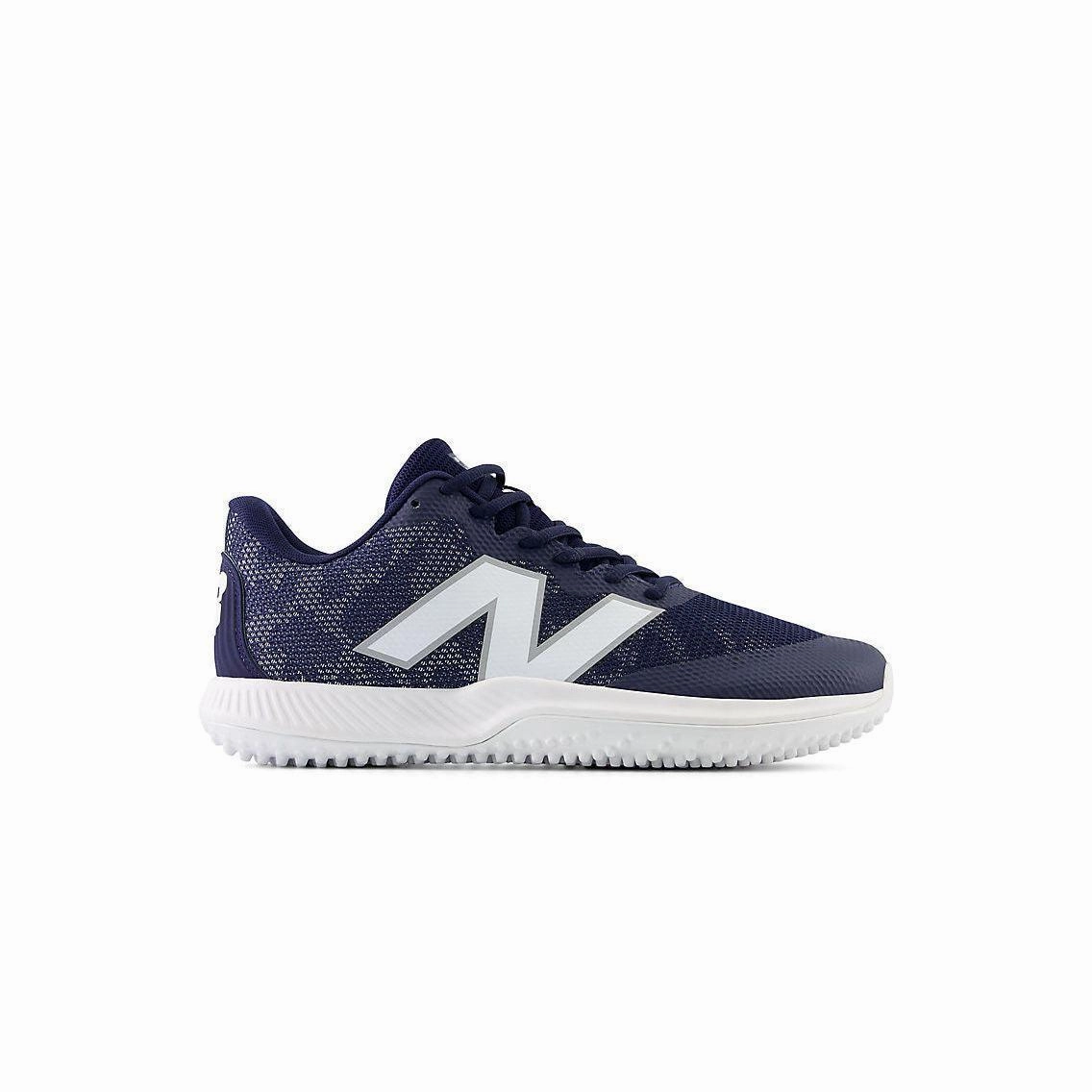 running in a fun run shoes All   Terrain New Balance Men's FuelCell 4040 V7 Turf Baseball Shoes - Team Navy / Optic White - T4040TN7