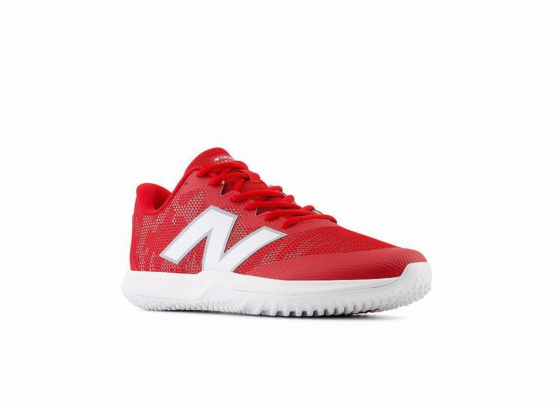 New Balance Men's FuelCell 4040 V7 Turf Baseball Shoes - Team Red / White - T4040TR7 heel - cup insole shoes