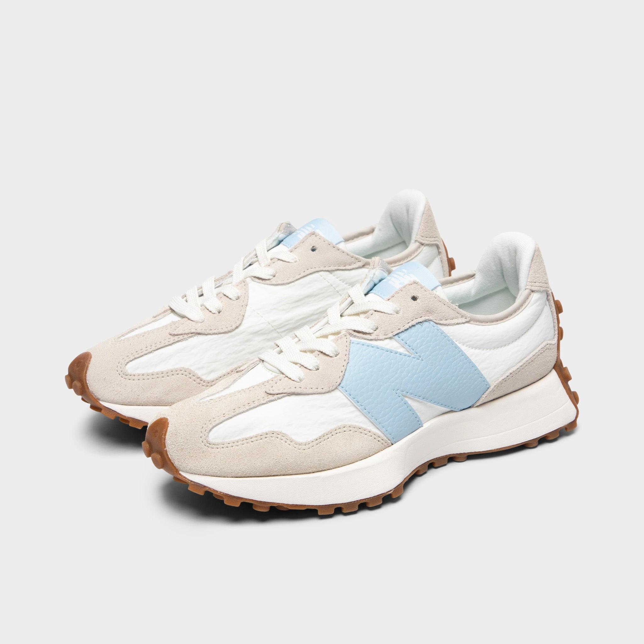 outdoor running shoe application running in community runs shoes New Balance Women's 327 Tan / Light Blue