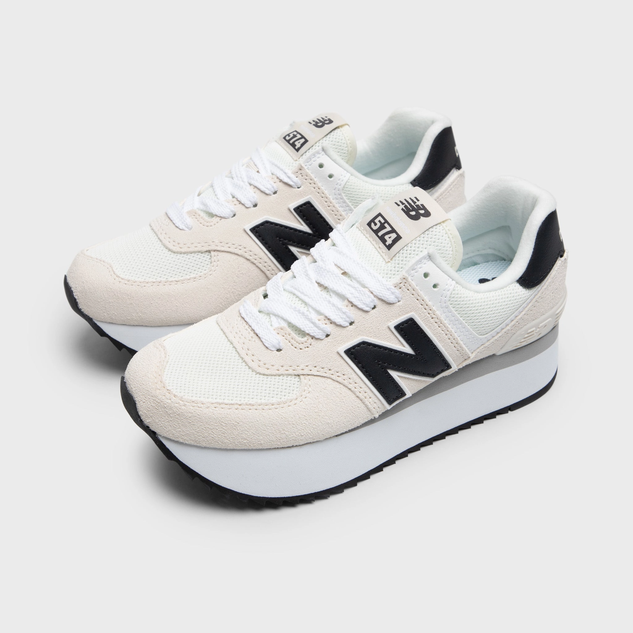 medium width triathlete shoes New Balance Women's 574  Linen / Sea Salt - Phantom