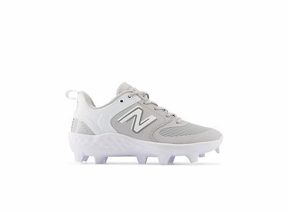 portable shoes all - season running shoes New Balance Women's Fresh Foam Velo V3 Molded Softball Cleats - Grey with White - SPVELOG3