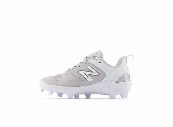 New Balance Women's Fresh Foam Velo V3 Molded Softball Cleats - Grey with White - SPVELOG3 Responsive foam Patterned