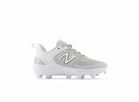 portable shoes all - season running shoes New Balance Women's Fresh Foam Velo V3 Molded Softball Cleats - Grey with White - SPVELOG3